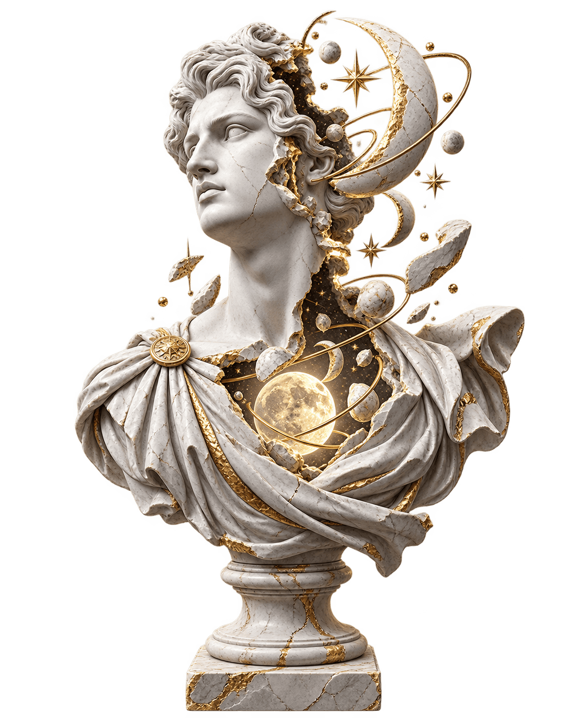 Celestial sculptural bust example
